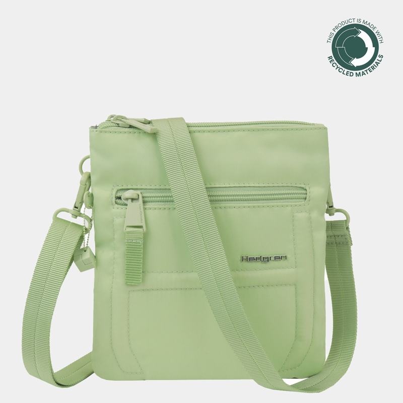 Women\'s Hedgren Helm Crossbody Bags Light Green | BVK28100AY
